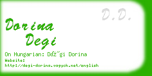 dorina degi business card